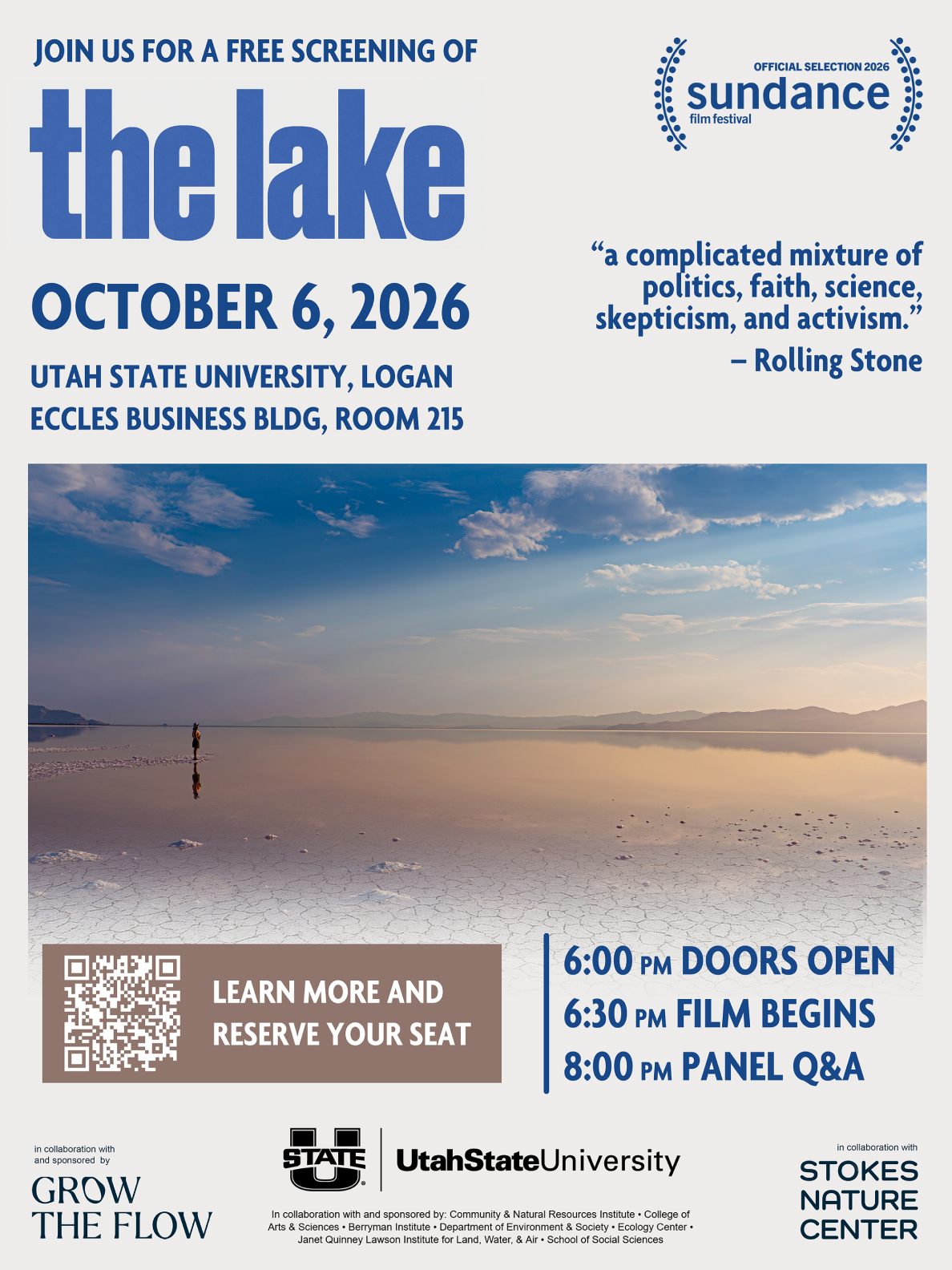 USU The Lake Screening Flyer