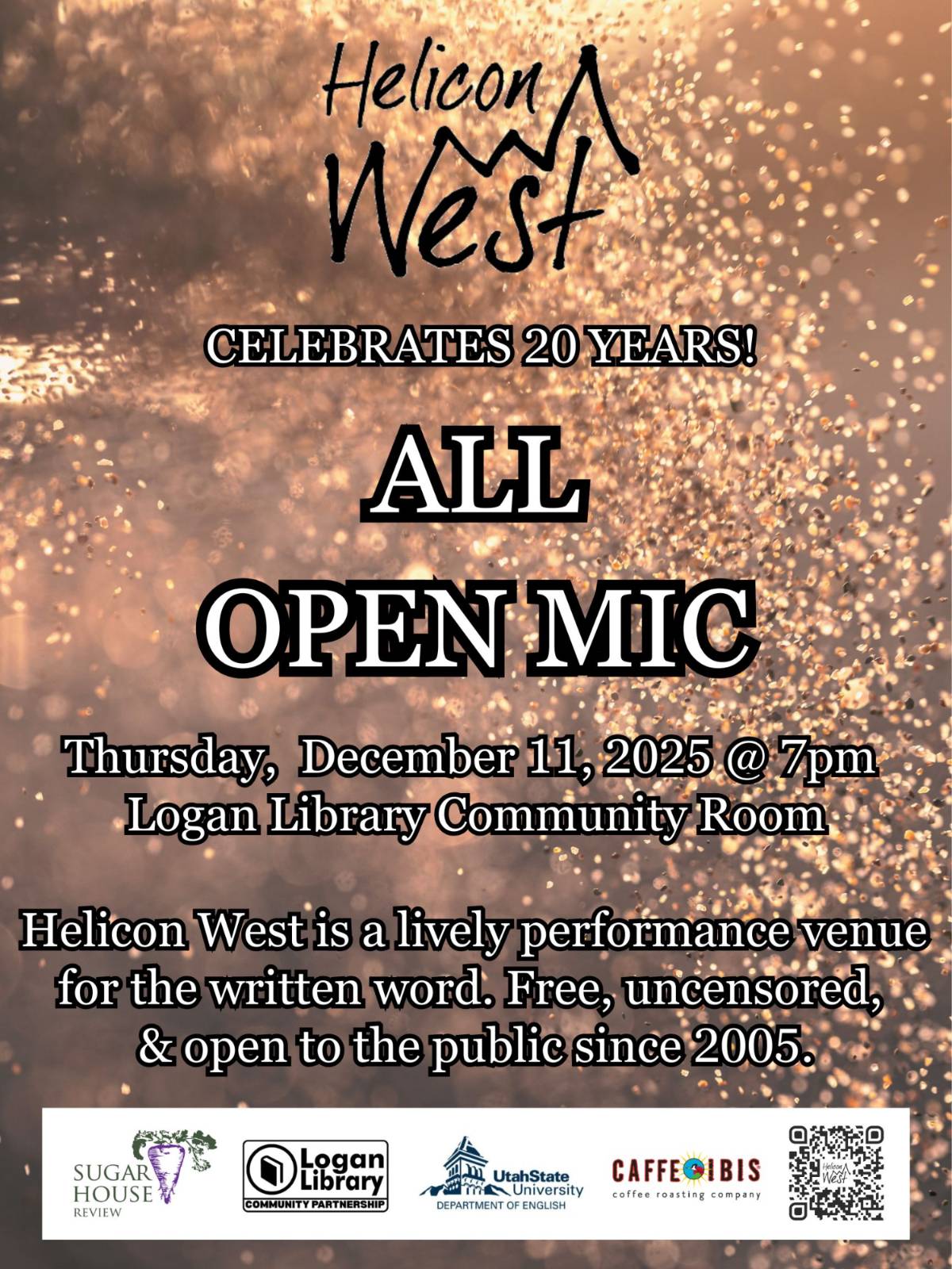 Helicon West Open Mic Night Flyer