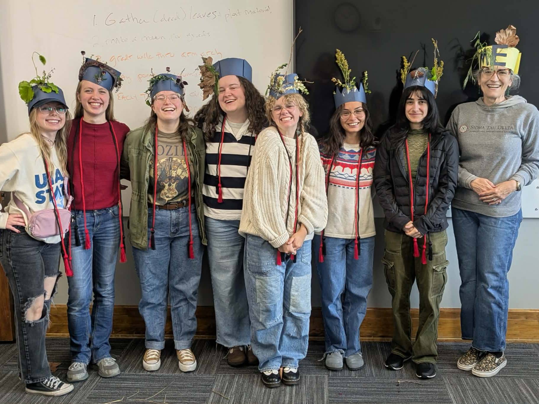 The English Department Honors Sigma Tau Delta Graduates