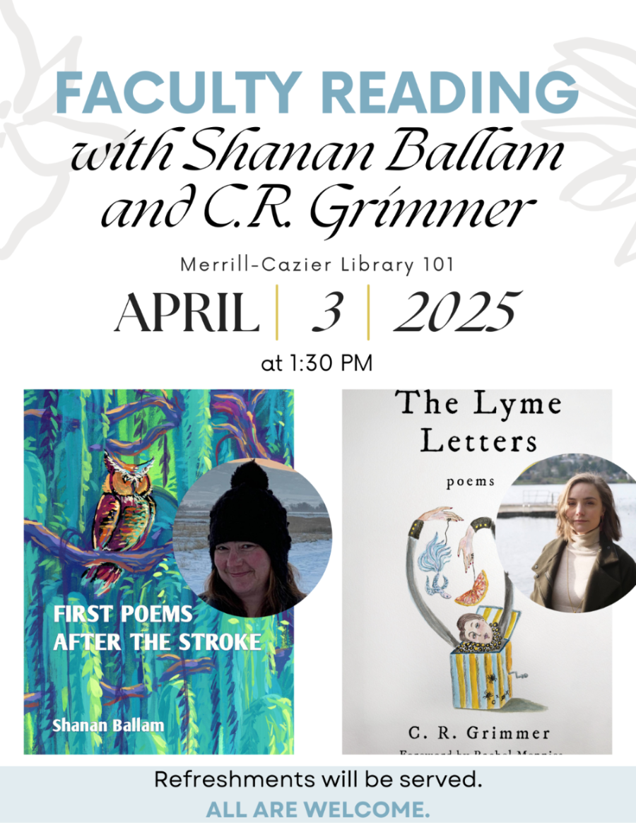 Faculty Reading with Shanan Ballam and C.R. Grimmer