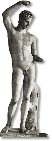 Roman copy of Praxiteles' The Satyr Pouring Wine