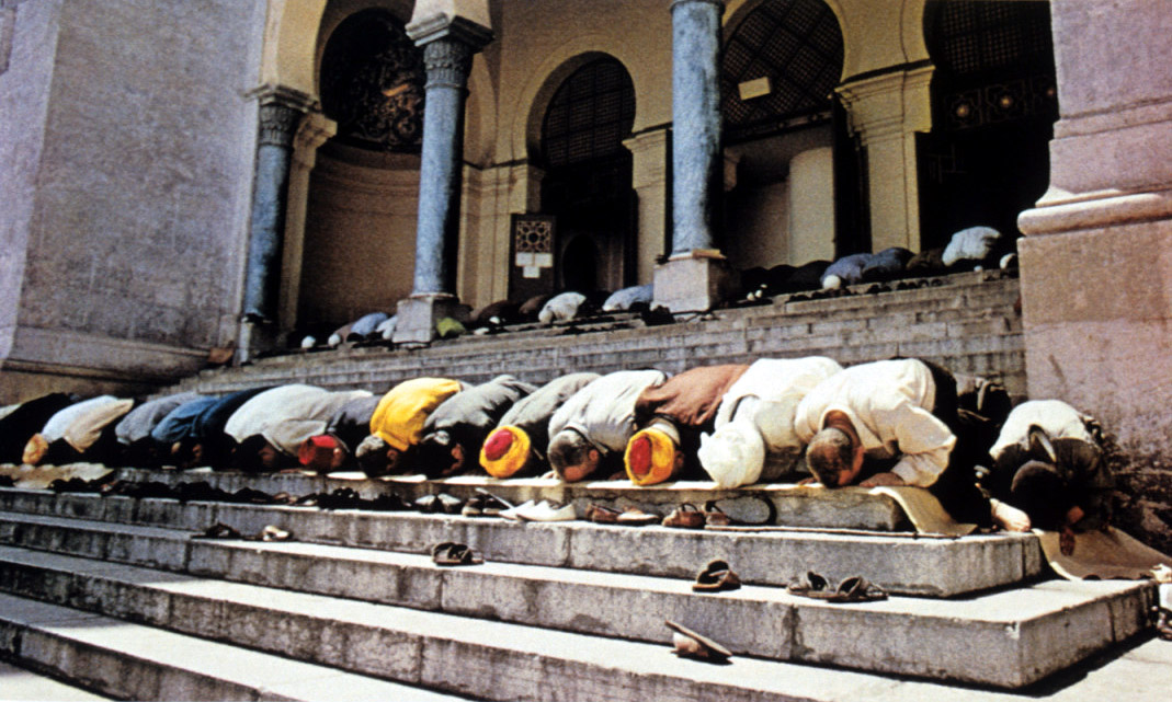 Muslims praying