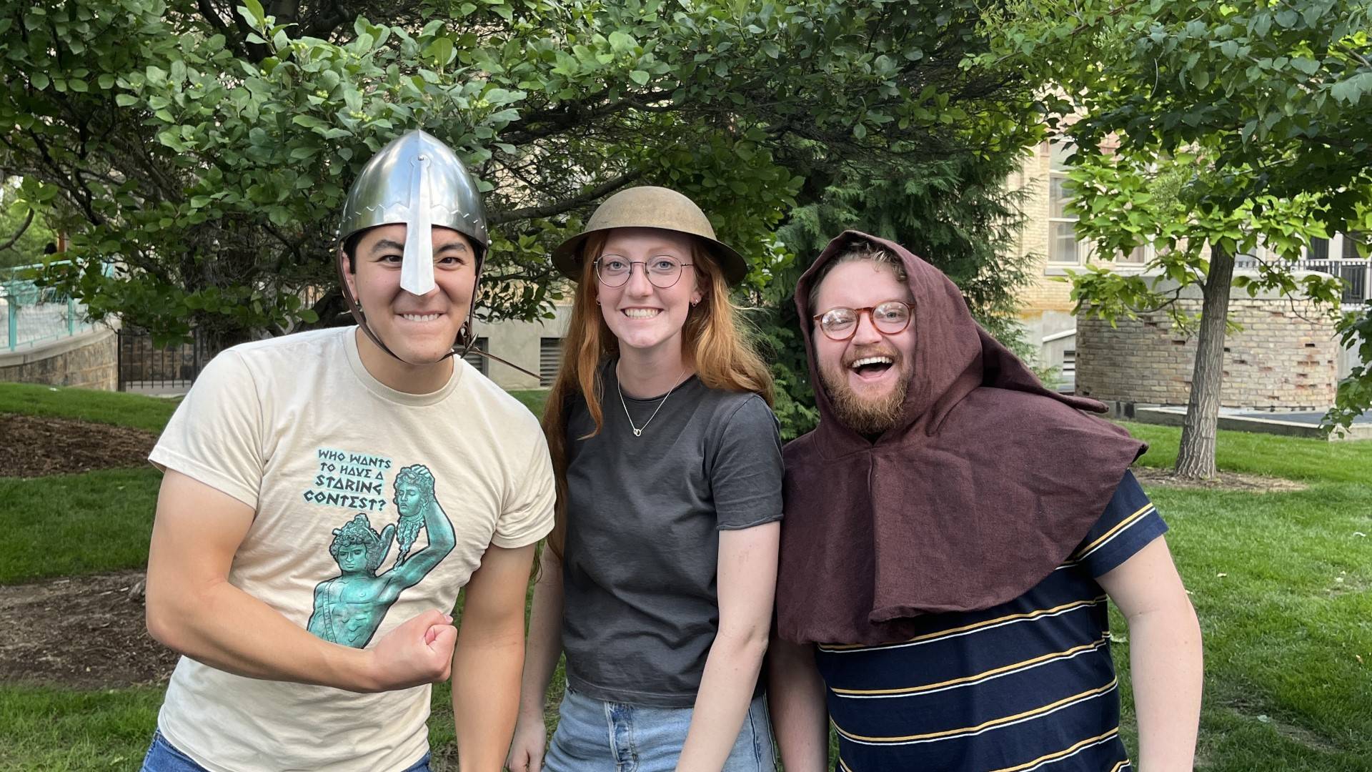 A group of students in medieval attire