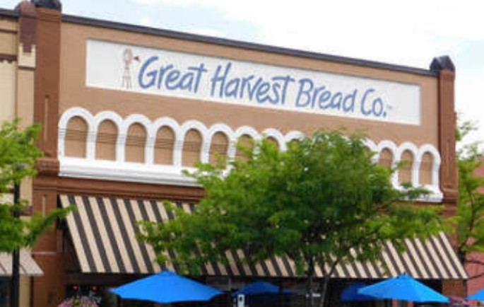Great Harvest storefront sign.