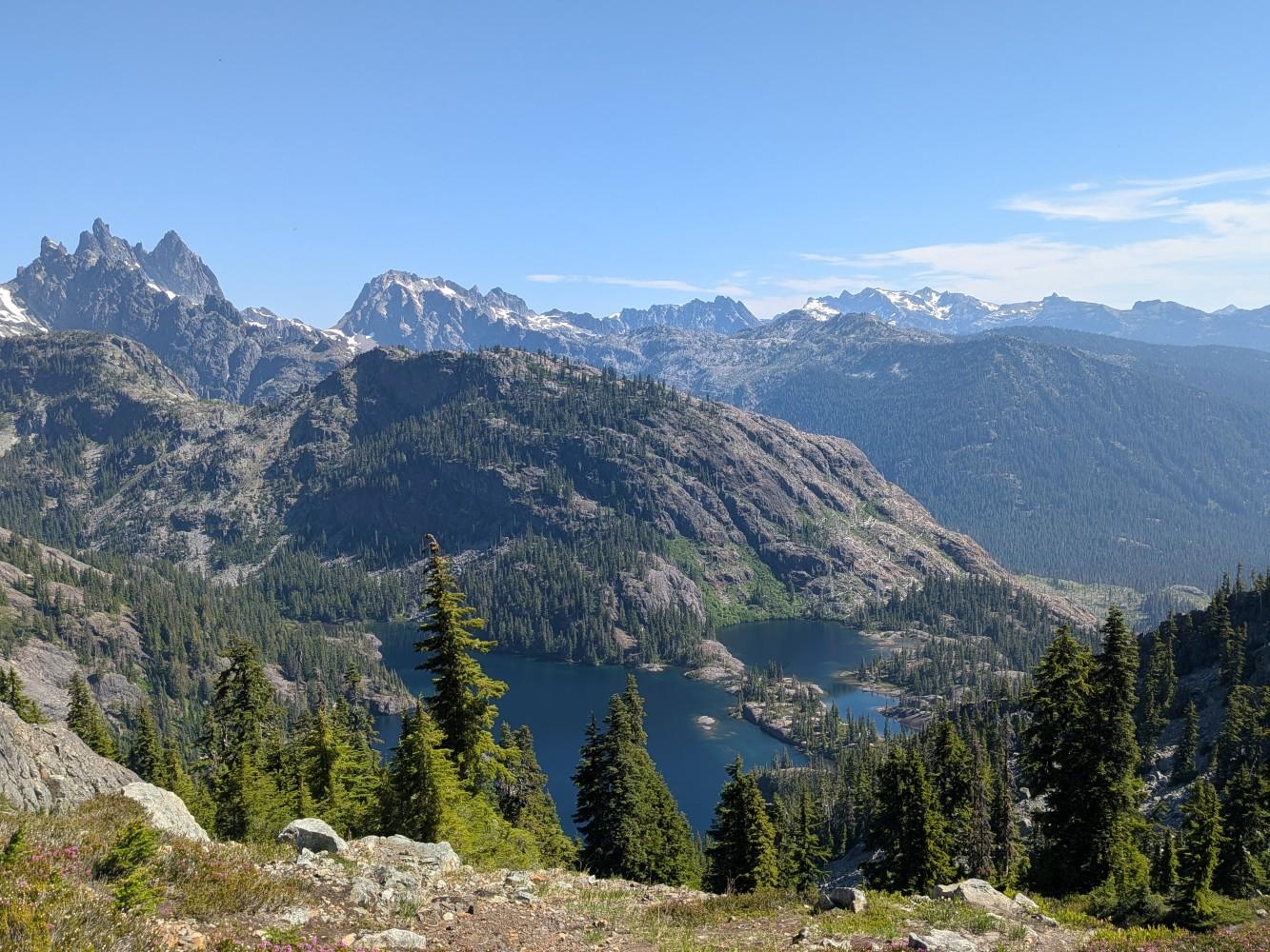 A mountain lake in the Cascade Range.