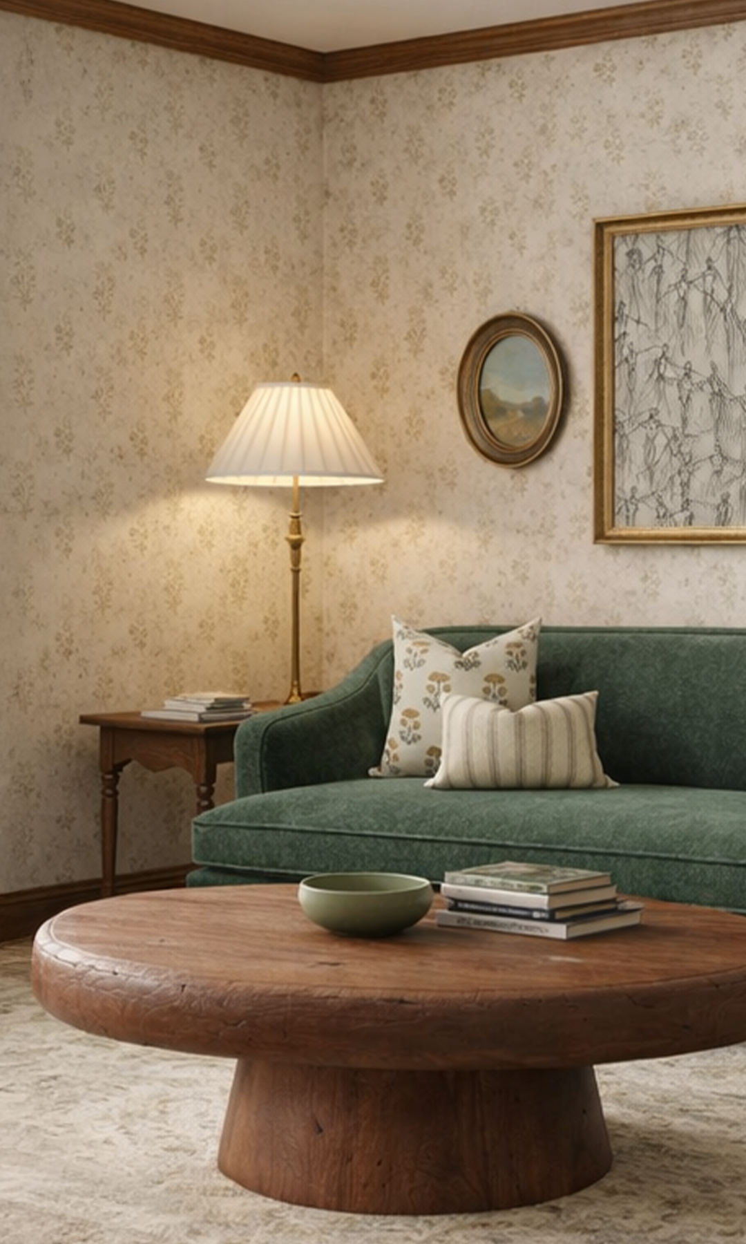 Interior vignette of a renovated pioneer-inspired residence