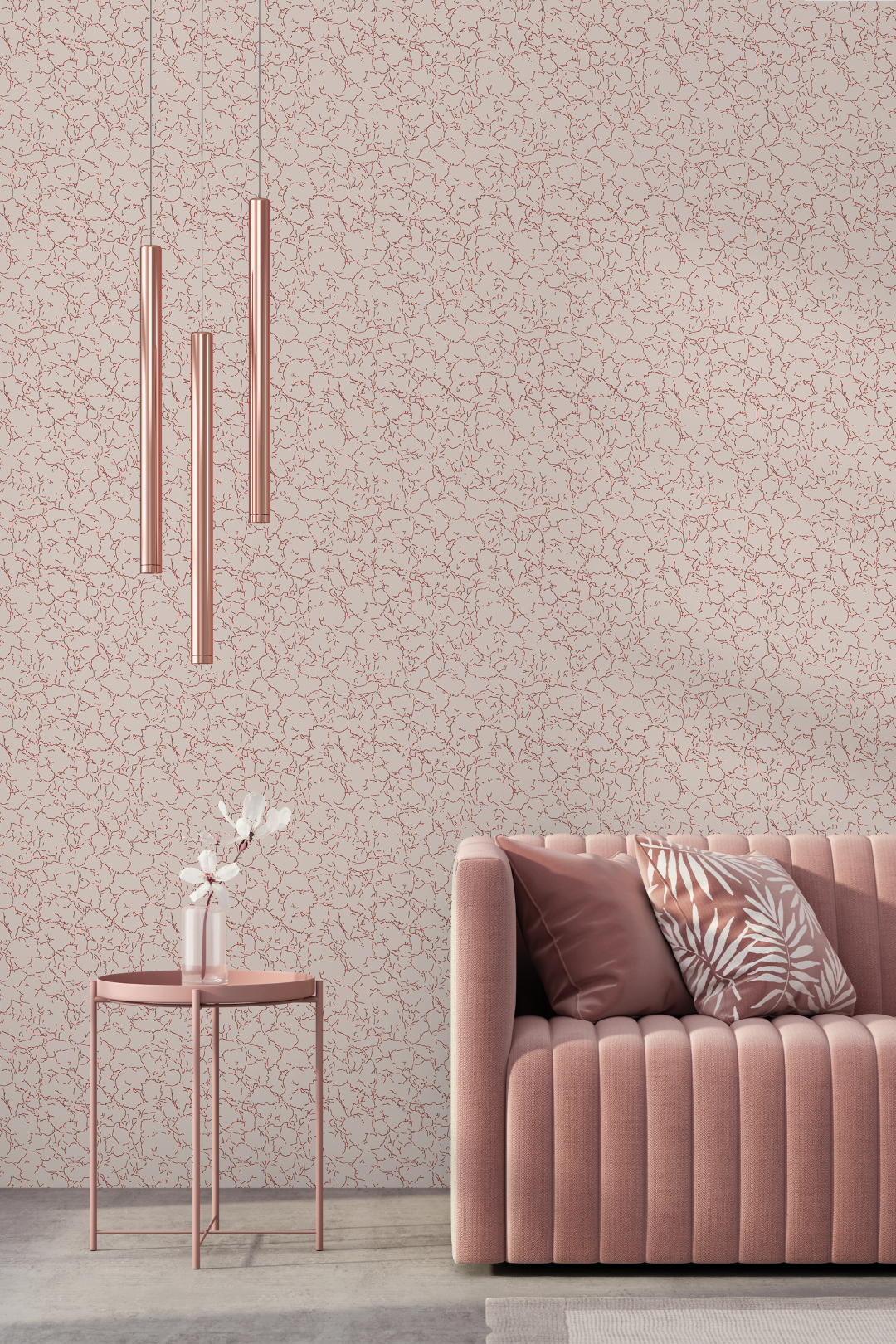 Vignette of a custom wallpaper inspired by desert rock formations