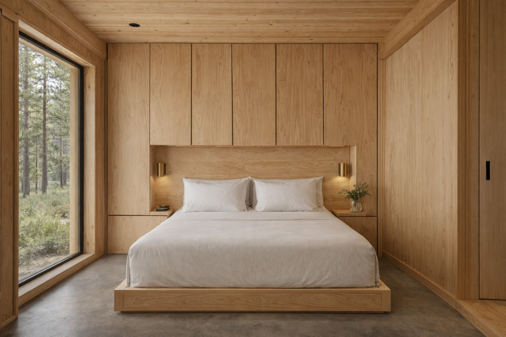 Interior rendering of a cozy mountain dwelling