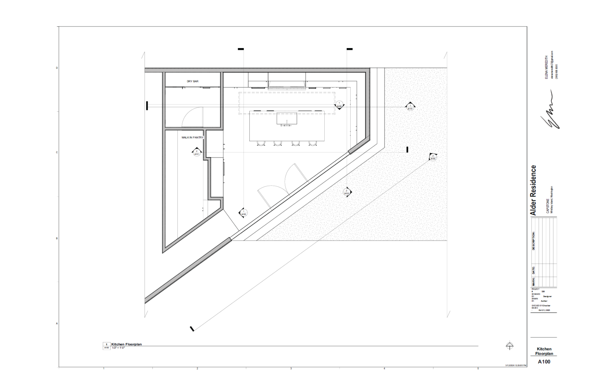 Floorplan of Kitchen.&nbsp;