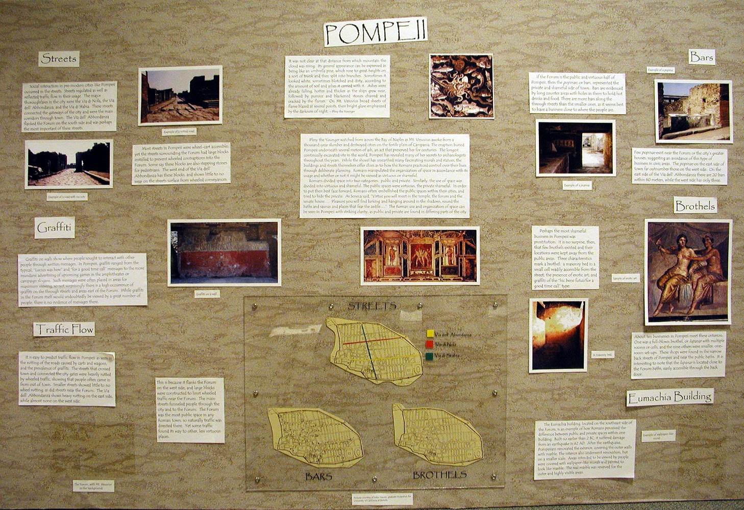 A poster presentation titled Pompeii.