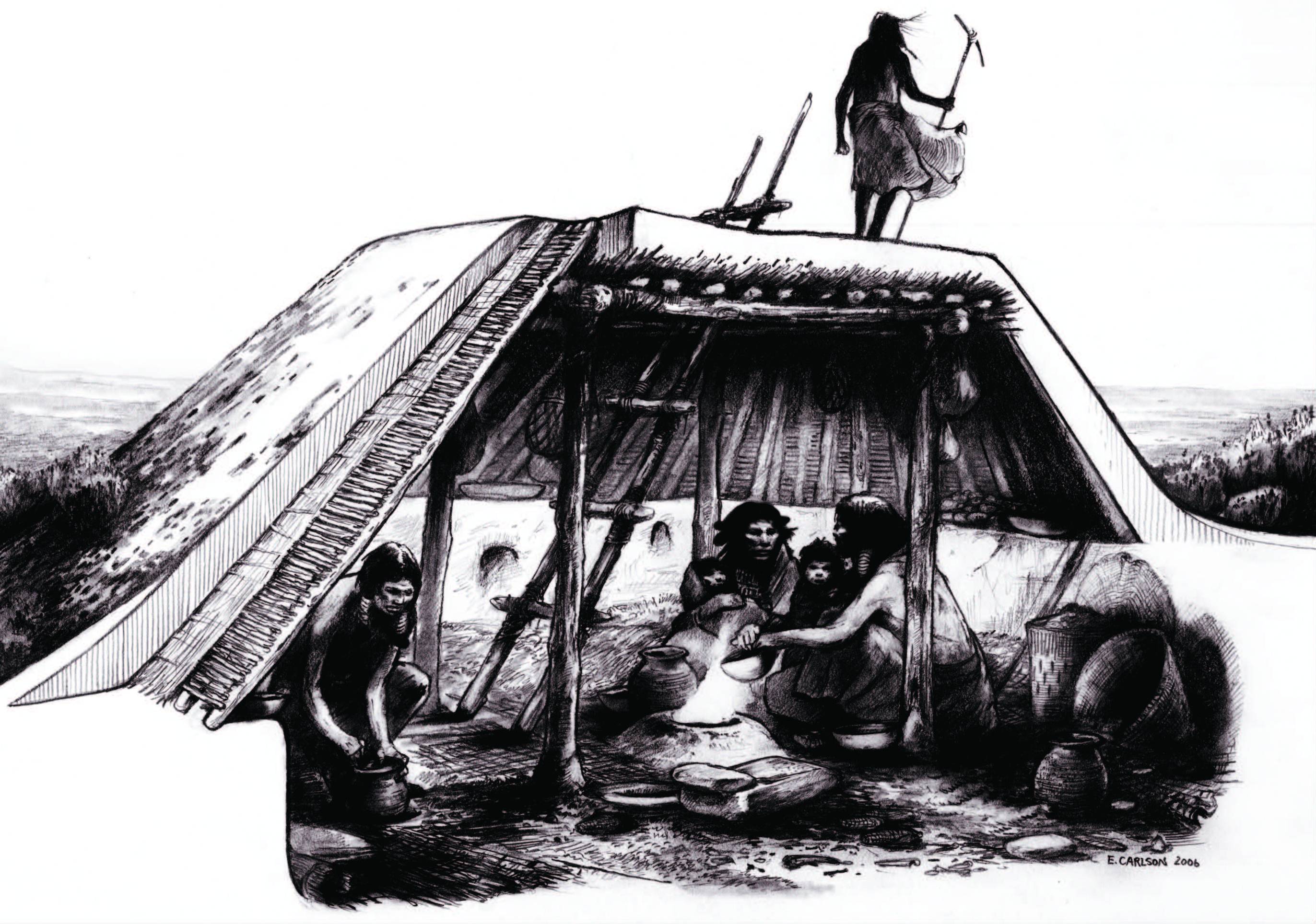 An illustration of an underground dwelling.