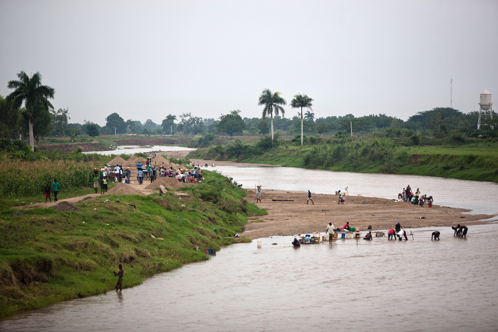 Dajabón river separating Haiti and the Dominican Republic