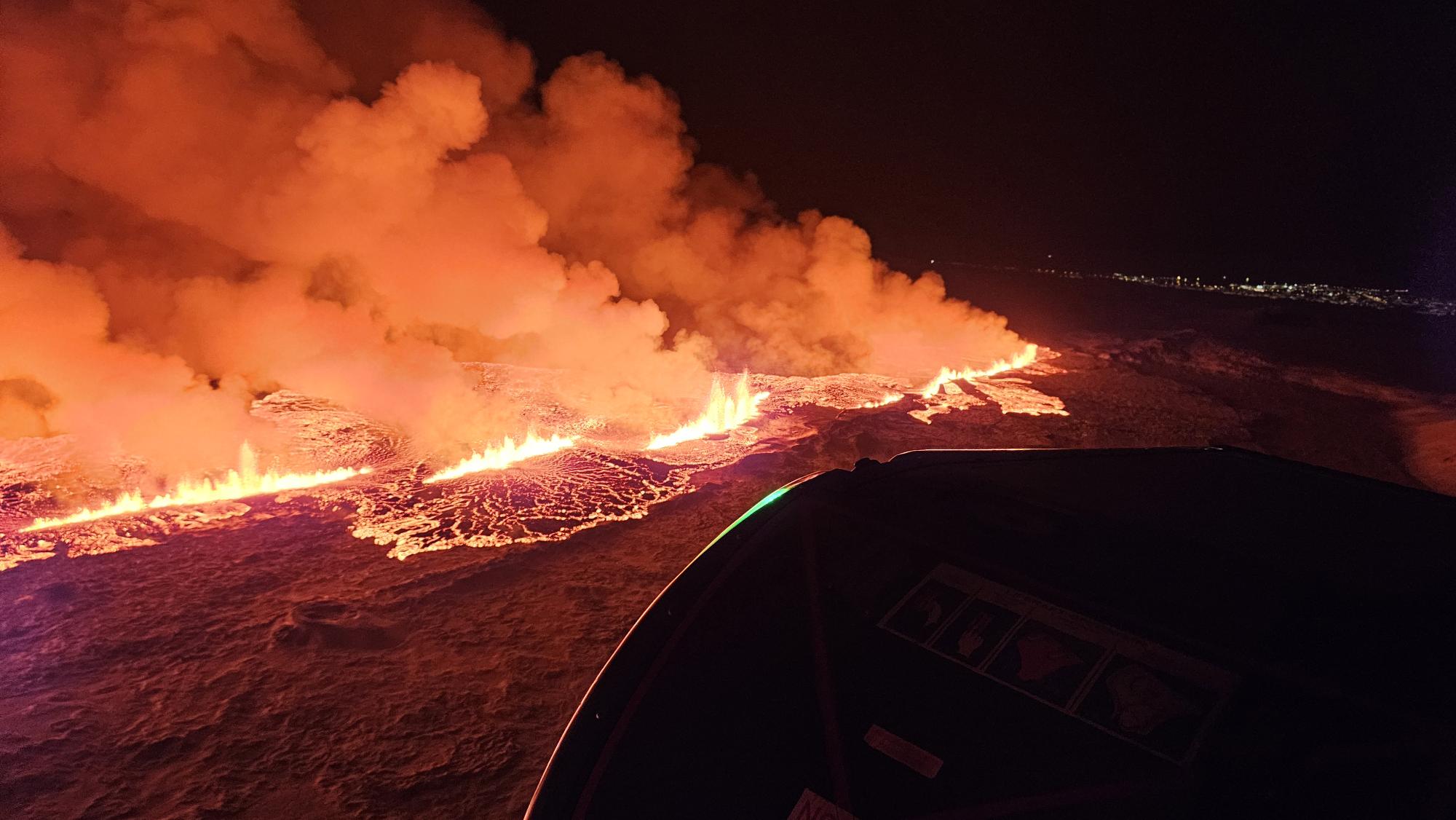 Volcanic eruption in Grindavik, Iceland