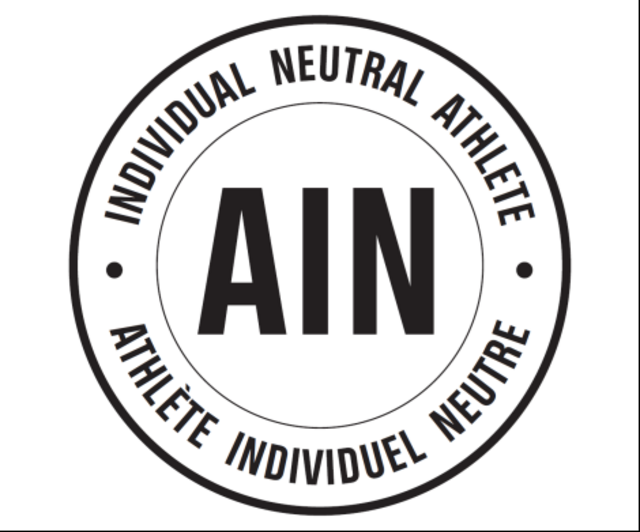 Emblem used to represent Individual Neutral Athletes (AIN) at the 2024 summer Olympics 